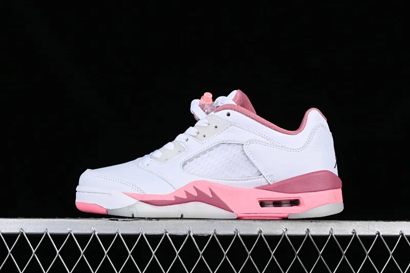 All categories Air Jordan Jordan series basketball shoes Air Jordan 5 Air Jordan Retro Low AJ5 Joe 5 white and pink low-top basketball shoes DX4390-116